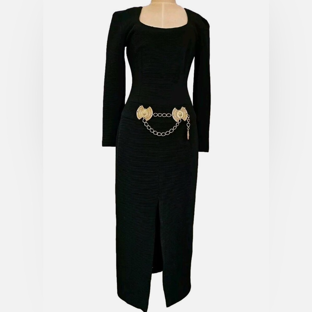 Vintage Joseph Ribkoff Black Evening Dress